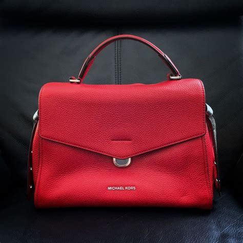 michael kors rote ledertasche|Michael Kors Collection .